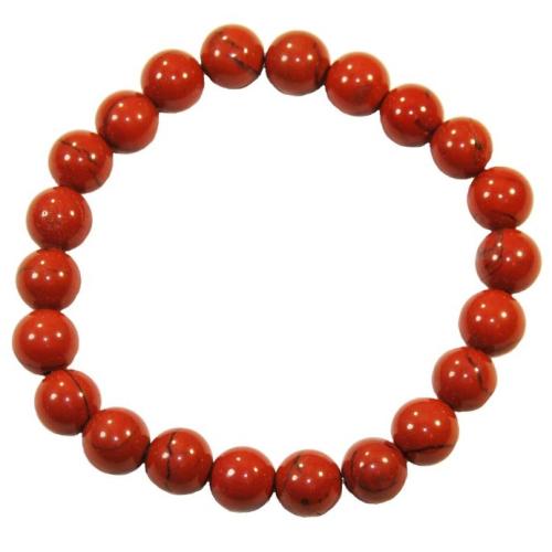 Bracelet Jaspe Rouge - Perles env. 10mm
