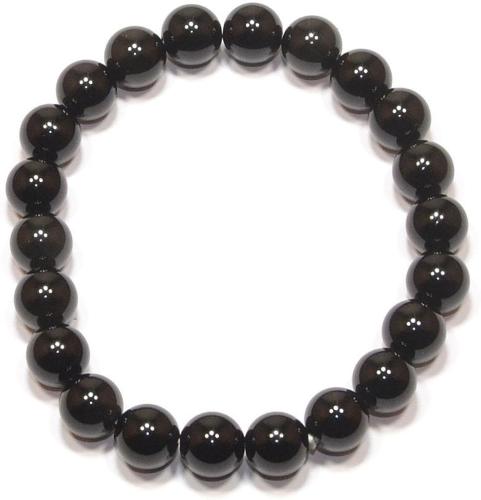 Bracelet  Obsidienne Oeil Céleste - Perles 8 mm